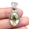 Lemon Topaz Gemstone Mother's Day Handmade Silver Jewelry Pendant  1.5"