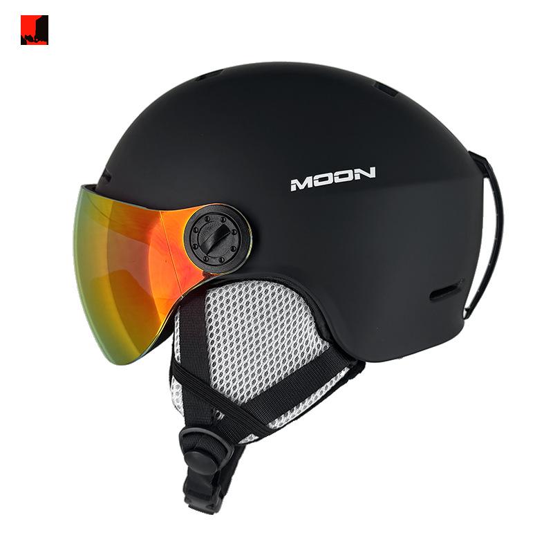 Unisex Skihelm mit Skibrille: Asiatische Passform, Stoßfest, Integrierte Formgebung für Rad- und Bergsicherheit