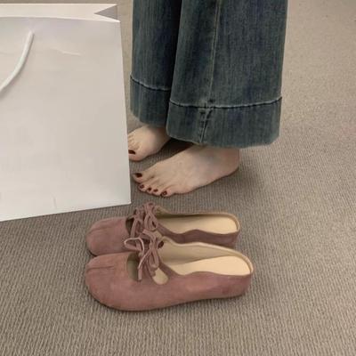 Baotou Bow Height Increase Half Slippers Women Wear Summer New Retro Mary Platform Single Shoes