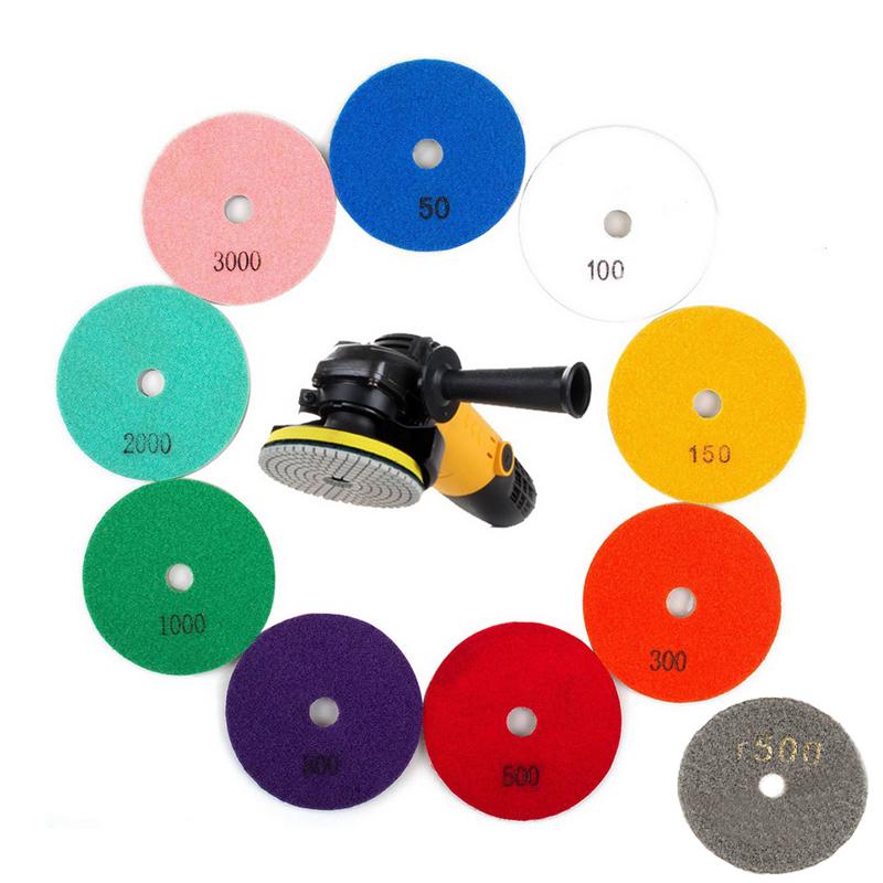 Buy 10pcs Polishing Pad 3" Stone Sanding Disc 50 100 150 300 500 800