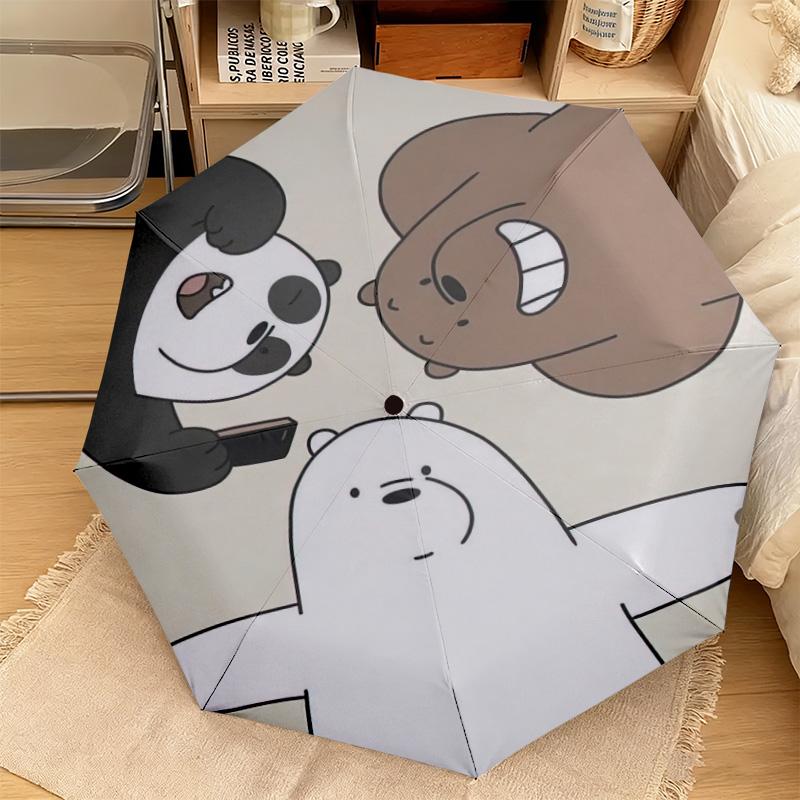 Cartoon Bears Donuts Umbrella Suitable All Seasons Home Travel Outdoor Activities Multi Functional Umbrella Folding Umbrella Suitable For All Seasons