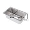 MGC JAPAN TRADE Stainless Steel Kitchen Sink, Easy-to-Use, for Food Stalls, BBQs, and Outdoor Use (34cm x 21cm (Square))