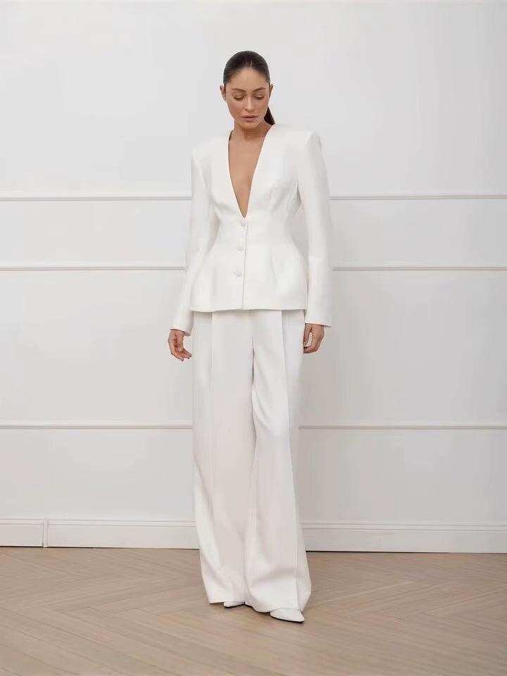 Autumn 2024 Women's Lapel Solid Color Versatile Commuter Jacket