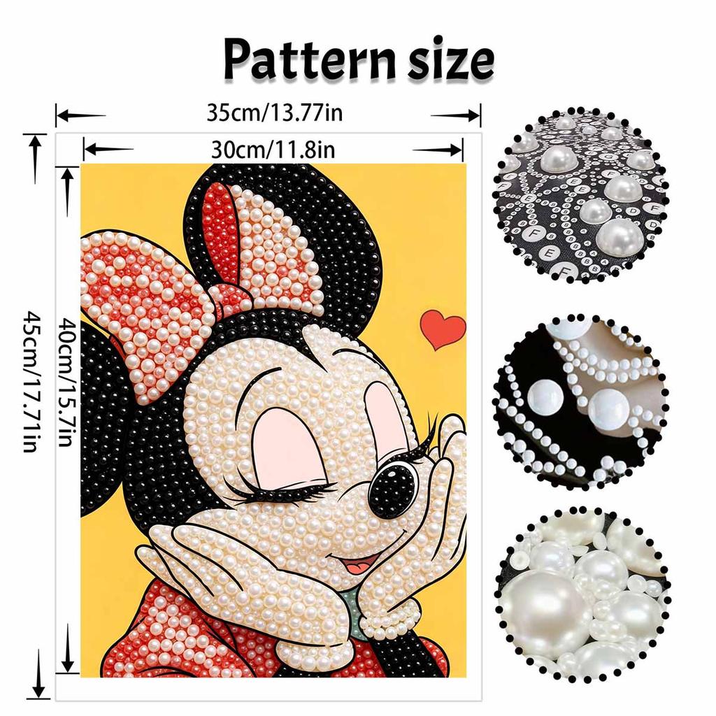 Disney Minnie Pearl Painting Handmade DIY Pearl Art Painting Simple Living Room Hanging Painting Decoration 133