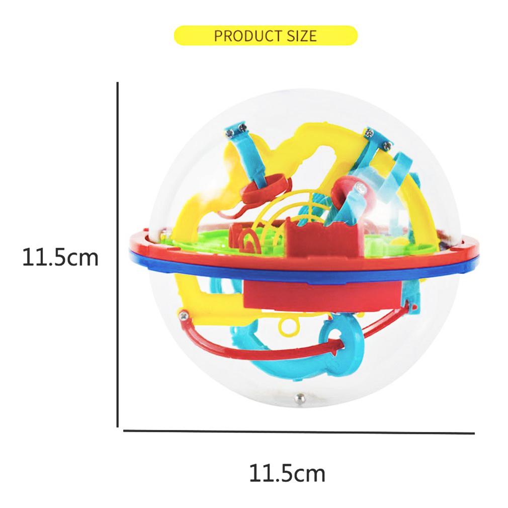 100 Step 3D Magic Maze Intellect Ball Labyrinth Sphere Globe Toys For Kids Educational Brain Tester Balance Training Toy Gifts