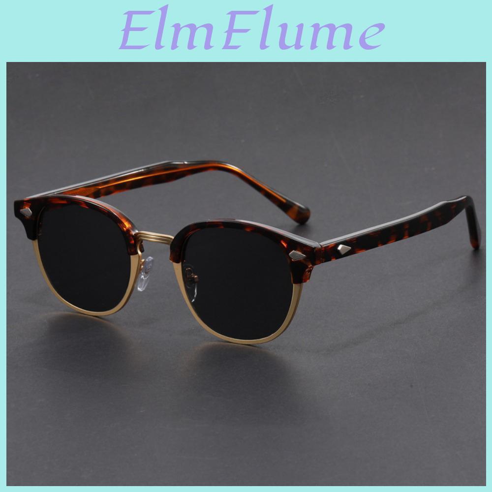 Men Shades Halfframe Classic For And Women Retro Rivet Small Glasses Mens Popular Black Antiglare Travel Shades