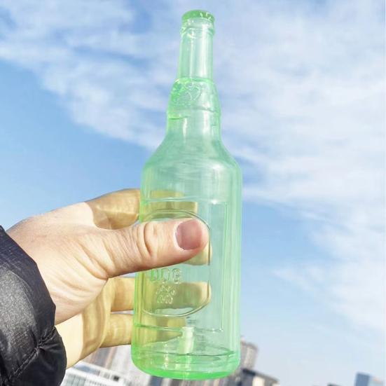 Water Bottle Dog Toy Squeaky TPR Bottle Dog Chew Toy with Tennis Ball Inside Interactive Fetch Toy for Small Medium Large Dogs