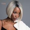 NO.PS Fashion Gradient Bob Straight Wig Heat Resistant Short Synthetic Hairpiece Hair Accessories