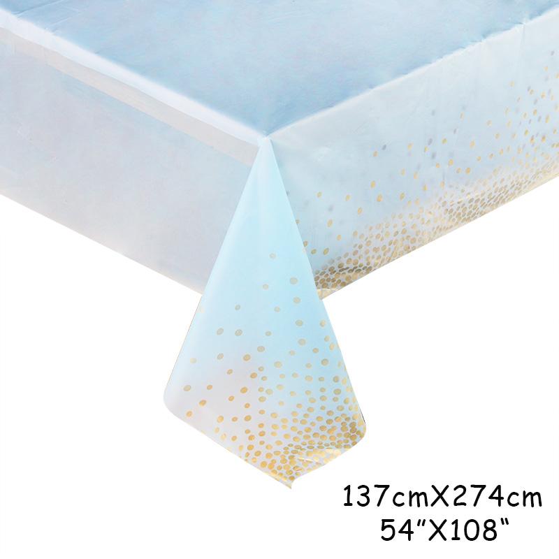 

1pc Glitter Rose Gold Disposable Party Tablecloth Rectangle Table Cover For 21 30 40 50 60 Years old Birthday Party Supplies