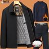 2025 Men's Autumn/Winter Thickened Outerwear Set for Middle-Aged and Elderly Dads and Grandpas