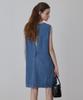 Kwinseulaebis Denim Back-Open Sleeveless Dress