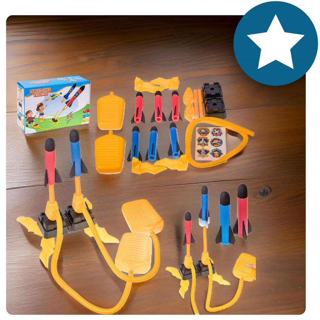 Kids Double Foam Rocket Launcher Catapult Gravity Game