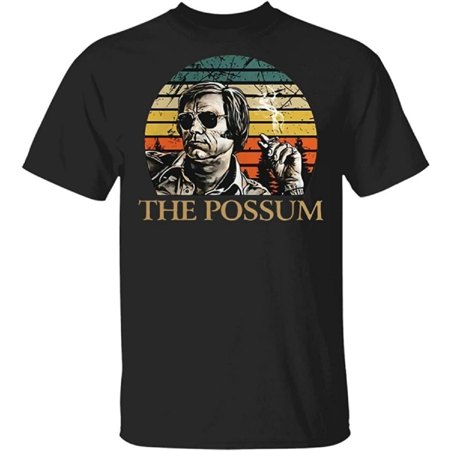 George Jones The Possum Signs Vintage Style Retro Adult Black T-Shirt Men S