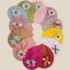 Colorful Floral Baby Girl Pullover Hat with Soft Elastic