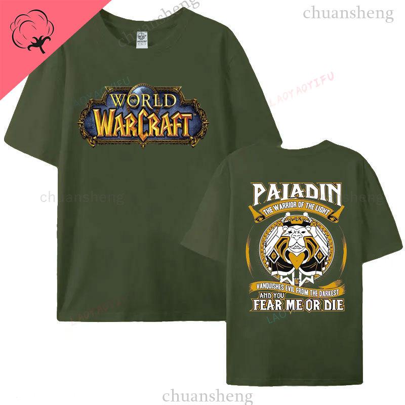 World of Warcraft T-Shirt Hiphop Spiel Gedrucktes T-Shirt Oberteil Locker Komfort Kleidung Sommer Unisex Heißer Verkauf T-Shirts 100% Baumwolle