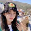 Handmade Crochet Bucket Hat Cute Ladies Outdoor Sports Fisherman Cap for Women Teenagers Casual Spring Summer Sunscreen