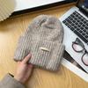 Japanese Woolen Hat for Women with Large Head Circumference Small Face Outdoor Winter Warm Ear Protection Pile Hat for Men Knitted Hat