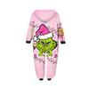 Genitore-Natale Stampato Genitore-Figlio Felpa con Cappuccio Zip Un Pezzo Abbigliamento da Casa