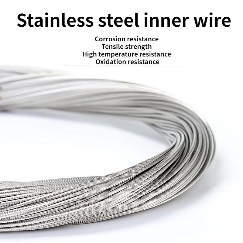 10PCS MTB Bicycle Brake Line Stainless Steel Gear Shift Cable 1.7/2M Road Bike Speed Line Fixed Gear Inner CableWire for Cycling