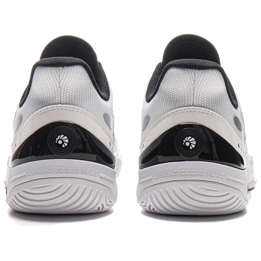 Li Ning Abrasion Resistant, Breathable, Lightweight Low Top Training Shoes Unisex Black White AYTV013-2