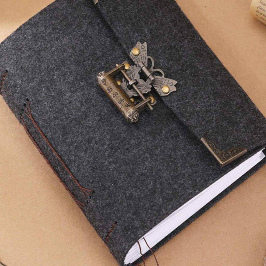 Ancient Style Kraft Paper Sketch & Password-Protected Notebook