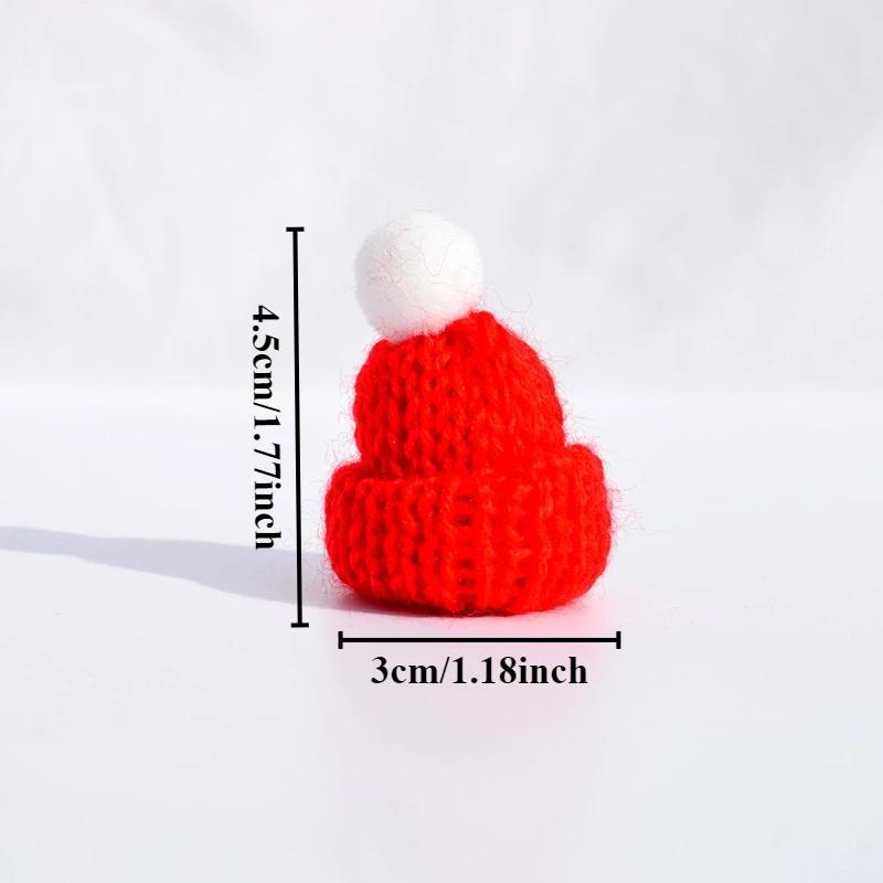 

10/15/20 шт. Рождественская мини-вязаная шапка для куклы, шарф для поделок, украшение для милой куклы, аксессуары для шитья, принадлежности для рукоделия 10PCS