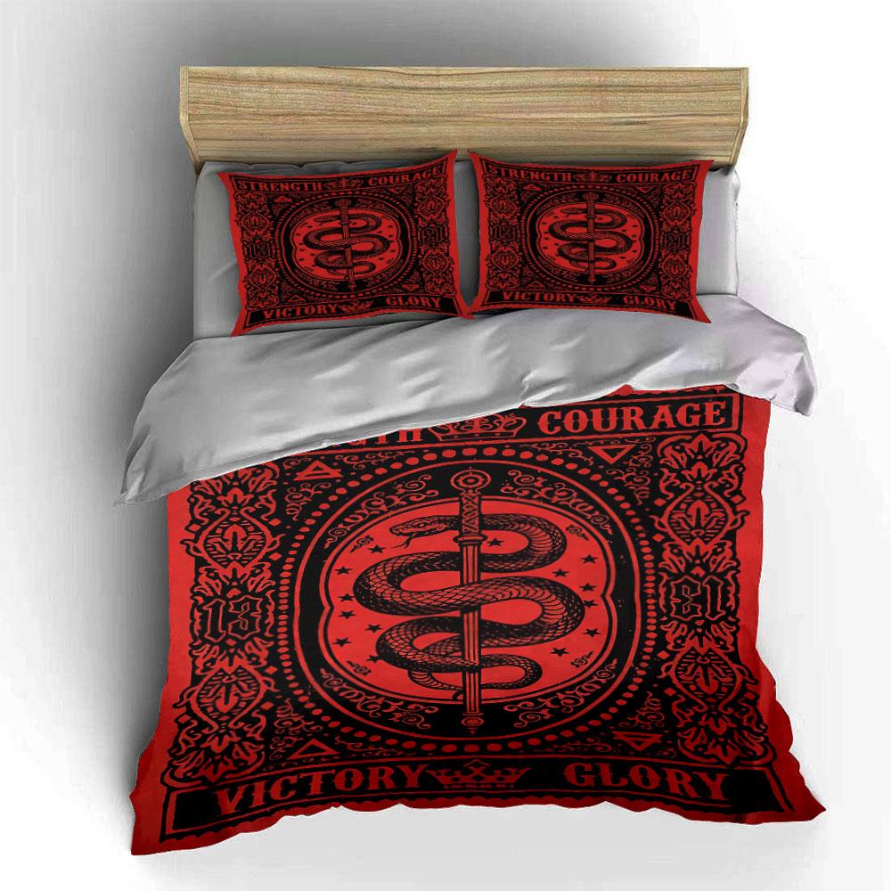 Snake, Sword, Crown Motif. Bedding Sets Duvet Cover Sets Duvet Covers Pillowcases(1* Duvet Cover 2* Pillowcases Without Duvet Insert)