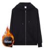 Men's Autumn Plus Velvet Zipper Cardigan Hoodie