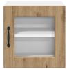 Wall Mounted Glass Cabinet PORTO 2 pcs Artisan Oak Finish 40 x 31 x 40 cm
