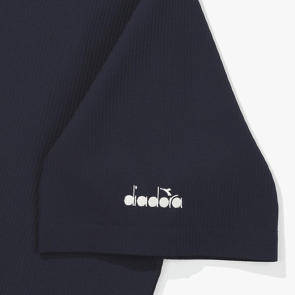 diadora Seersucker Short Sleeve Piste Navy