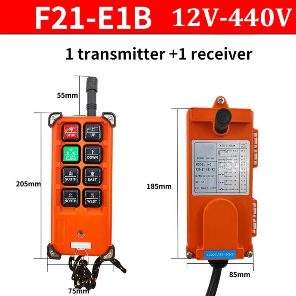 F21-E1B Electric Lift Hoist Wireless Switch Receiver 8 Buttons Wireless Crane Remote Control