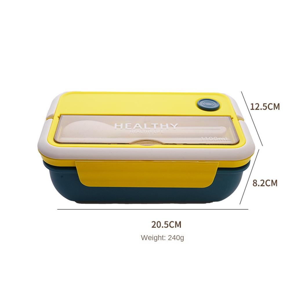 

Отделение 1400 мл портативный ланч-бокс для детей, студентов, офиса, бенто-бокс с вилкой и ложкой, контейнер для хранения продуктов в микроволновой печи