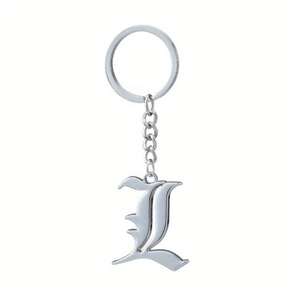 New Women's Accessory Keychain, Men's Double L Black Pendant Keychain, Fashionable Jewelry Keychain Item.