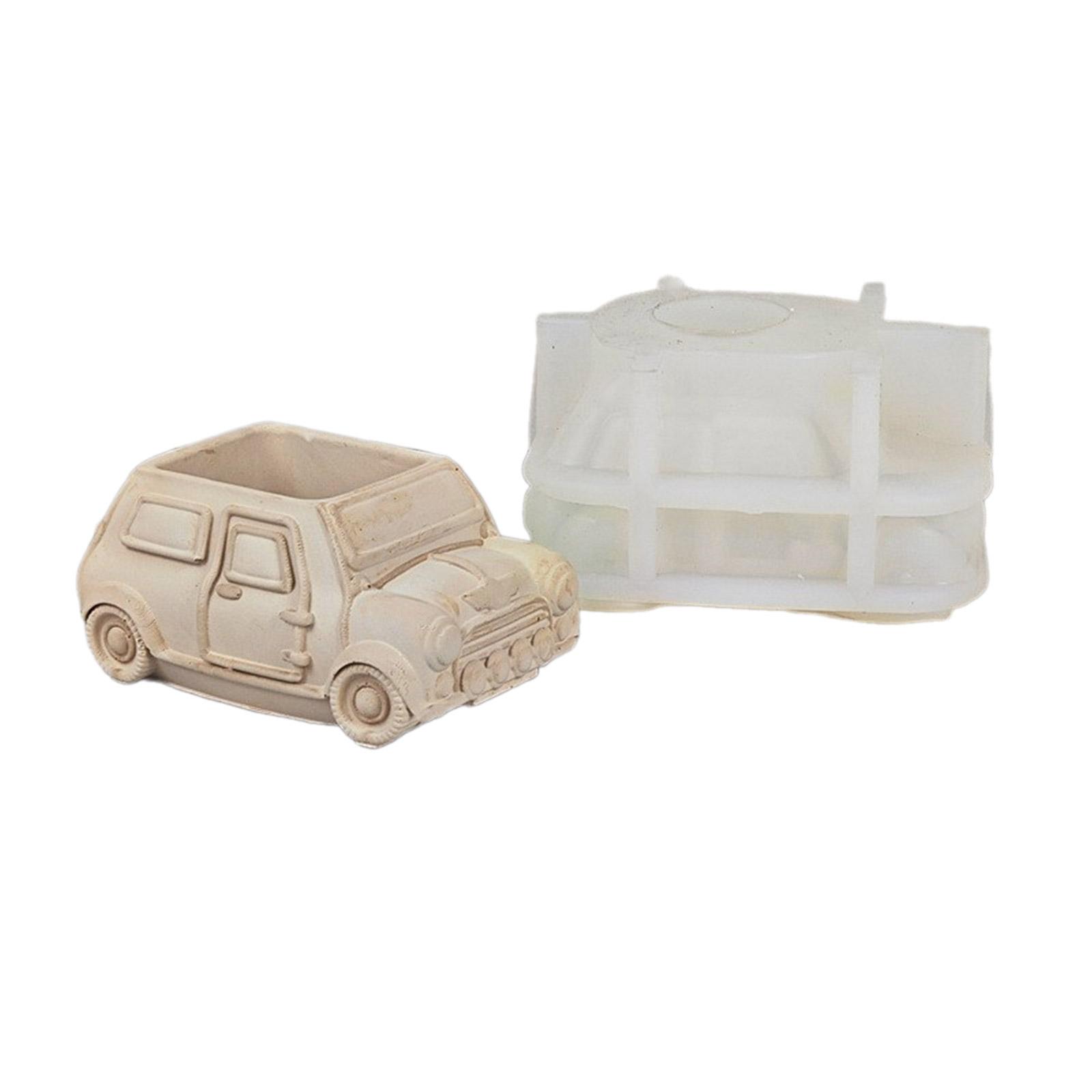 Vase Mold Concrete Flowerpot Silicone Molds 3D Bus Shaped Succulent Pots Mould for DIY Gypsum Mold Garden Desktop Decor 1