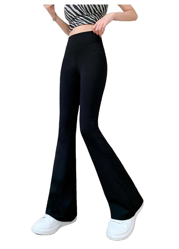 Flare Leggings for and the Loose and Stretchable for Training [goodspoon] Women's High-Waist Yoga, Pilates, Dance, Running, Fitness, Gym. Stretchy,