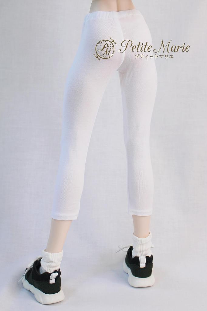 [Petite Marie] 13 DD Compatible 78 Length Leggings White Tights Fitness Pants Leggings Daily Pants Casual Pants 60cm Doll BJD Doll Clothes [Petite
