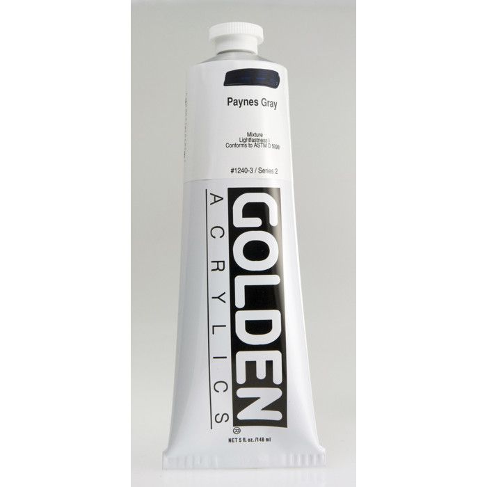 Peinture Acrylique - GOLDEN - Paynes Grey - 150ml - Mat - Professionnel