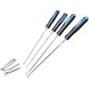 Dichtring-Abzieher-Set mit 4 Stück, inklusive gebogener, abgewinkelter und gerader Haken zum mechanischen Hebeln und Entfernen von Befestigungselementen