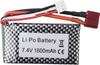 7.4V 1800mAh Lithiumová baterie s T-konektorem | Kompatibilní s WLTOYS A959-B A969-B A979-B K929-B 144001 | Prodloužená doba provozu pro RC off-road