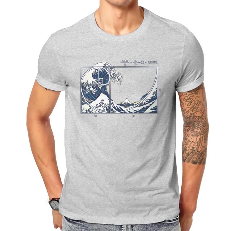 Math Mathematics Meme The Great Fibonacci Wave Tshirt Vintage Alternative Men's Streetwear Tops Cotton Crewneck T Shirt