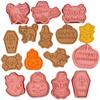 Halloween Pumpkin Cat Witch Cutters with Stamp Wz1 8 Pcs