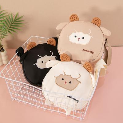 Cute Lamb Canvas Bag Female Foreign Versatile Casual Shoulder Bag Cute Cartoon Messenger Bag