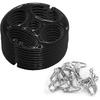 24Pcs Car Seat Cover Plum Plate Metal Hooks, 12Pcs Plastic Car Seat Covers Chucks And 12Pcs Metal Hooks Set Locking Clip Plastic Card Fixed Fastener