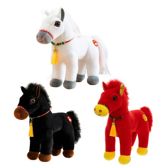 Horse Doll National Style Fabric Texture Auspicious Meaning Horse Figure Year of The Horse Blessings Soft Doll Toy