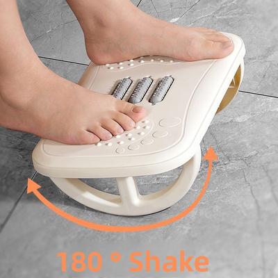 Ergonomic Under Desk Foot Rest Rocker Adjustable Height Massage Surface for Home Office Yoga Fitness Adults Men Women