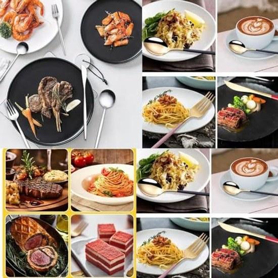 Nordic-style Cutlery Set 30 Pieces Spoon Fork Dish Knife Gold Plate Francfranc Stainless Steel Bento Camp Stylish Hygienic Durable Mirror Finish Safe