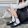Fashion Harajuku Middle Tube Frilly Socks Women Girls School Student Cute Pearls Bowknot Ruffke Trim Cotton Ankle Socks