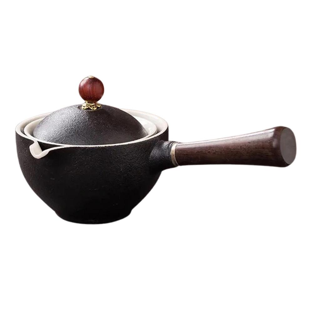 360 Rotation Tea Maker and Infuser Ceramic Tea Cup for Puer Porcelain Chinese Gongfu Tea Cup Flowers Exquisite Shape