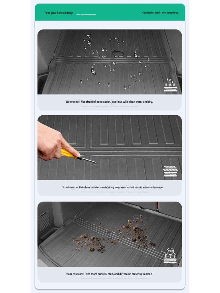 Galaxy M9 Trunk & Seat Back Mat: Fits 25 Models, TPE Material, Anti-Dirt Protection