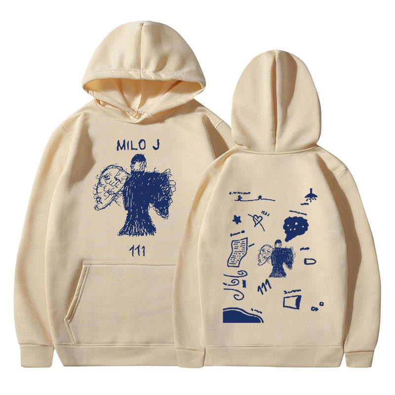 Rapper Milo J 111 Album Merch Hoodies Men's Women Clothing Harajuku Hip Hop Sweatshirts Vintage Long Sleeve Pullovers Streetwear